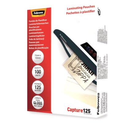 LAMINATOR POUCH GLOSSY CARD/125 100PCS 5306901 FELLOWES 5306901 077511530692