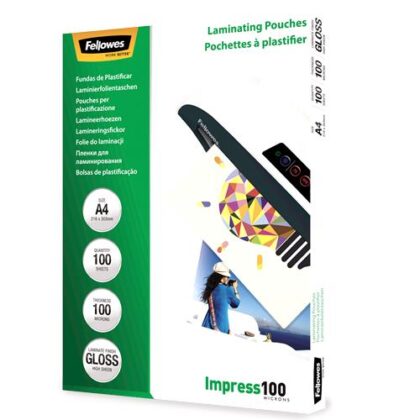 LAMINATOR POUCH GLOSSY/A4 100 100PCS 5351111 FELLOWES 5351111 077511535116