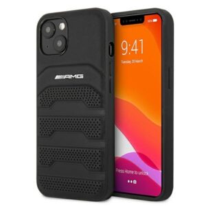 Mercedes AMG AMHCP13SGSEBK Leather Debossed Lines Back Case For Apple iPhone 13 Mini Black AMHCP13SGSEBK 3666339018931