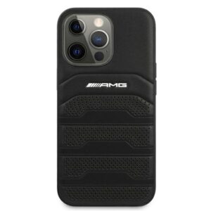 Mercedes AMG AMHCP13LGSEBK Leather Debossed Lines Back Case For Apple iPhone 13 Pro Black AMHCP13LGSEBK 3666339018955