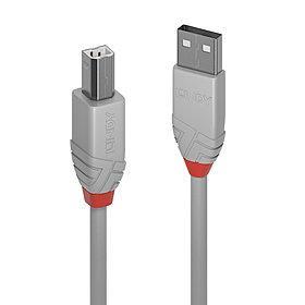 CABLE USB2 A-B 5M/ANTHRA GREY 36685 LINDY 36685 4002888366854