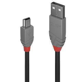 CABLE USB2 A TO MINI-B 1M/ANTHRA 36722 LINDY 36722 4002888367226