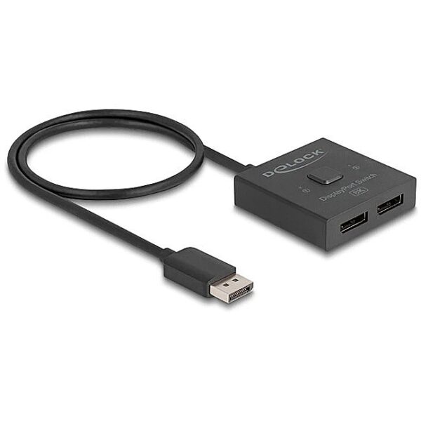 Delock DisplayPort Switch 2 > 1 bidirectional 8K (black