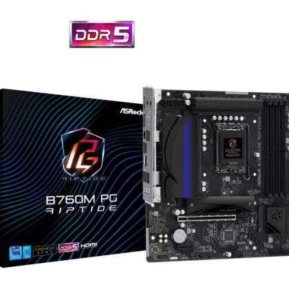 Mainboard ASROCK Intel B760 Express LGA1700 Micro-ATX Memory DDR5 Memory slots 4 1xPCI-Express 4.0 1x 1xPCI-Express 4.0 16x 2xM.2 1xHDMI 1xDisplayPort 4xUSB 2.0 3xUSB 3.2 1xUSB-C 1xPS/2 1xRJ45 3xAudio port B760MPGRIPTIDE B760MPGRIPTIDE 4710483942211