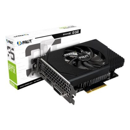 Graphics Card PALIT NVIDIA GeForce RTX 3050 8 GB GDDR6 128 bit PCIE 4.0 16x GPU 1552 MHz Dual Slot Fansink 1xDVI-D 1xHDMI 1xDisplayPort NE63050018P1-1070F NE63050018P1-1070F 4710562243727