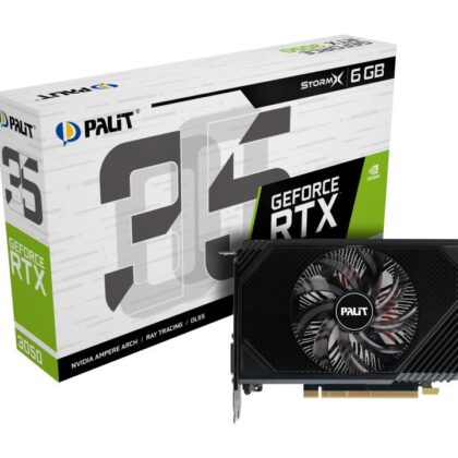 Graphics Card PALIT NVIDIA GeForce RTX 3050 6 GB GDDR6 96 bit PCIE 4.0 16x GPU 1442 MHz Single Slot Fansink 1xHDMI 1xDisplayPort NE63050018JE-1070F NE63050018JE-1070F 4710562244168