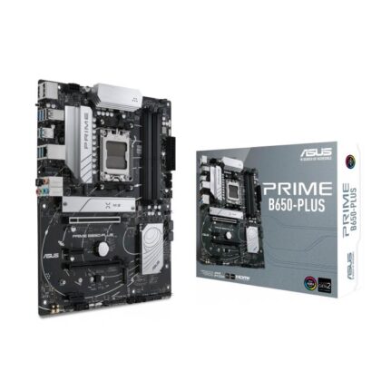 Mainboard ASUS AMD B650 SAM5 ATX Memory DDR5 Memory slots 4 2xPCI-Express 4.0 1x 2xPCI-Express 4.0 16x 2xM.2 1xHDMI 1xDisplayPort 2xUSB 2.0 5xUSB 3.2 1xUSB-C 1xOptical S/PDIF 1xRJ45 5xAudio port PRIMEB650-PLUS PRIMEB650-PLUS 4711081923381