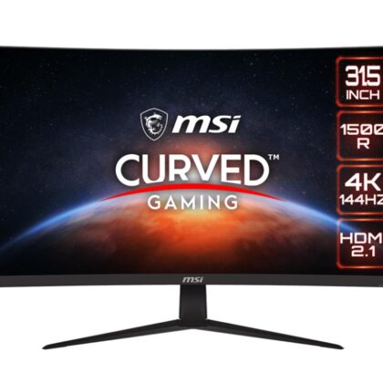 LCD Monitor MSI G321CU 31.5" 4K/Curved Panel VA 3840x2160 16:9 144Hz Matte 4 ms Tilt G321CU G321CU 4711377001854