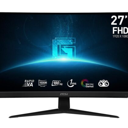 LCD Monitor MSI 27" Curved Panel VA 1920x1080 16:9 180Hz Matte 1 ms Tilt Colour Black G27C4E3 G27C4E3 4711377131889