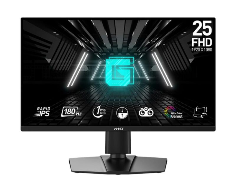 LCD Monitor MSI G255PF E2 24.5" Gaming Panel IPS 1920x1080 16:9 180Hz 1 ms Speakers Swivel Pivot Height adjustable Tilt G255PFE2 G255PF E2 4711377142755