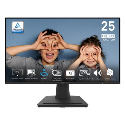 LCD Monitor MSI PRO MP252 24.5" Panel IPS 1920x1080 16:9 100Hz Matte 1 ms Speakers Tilt Colour Black PROMP252 PRO MP252 4711377156417