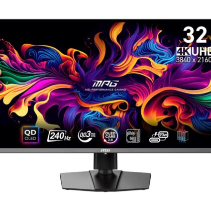 Monitor MSI 31.5" Gaming/4K Panel QD-OLED 3840x2160 16:9 Matte 0.03 ms Swivel Pivot Height adjustable Tilt Colour Black MPG321URXQD-OLED MPG321URXQD-OLED 4711377157698