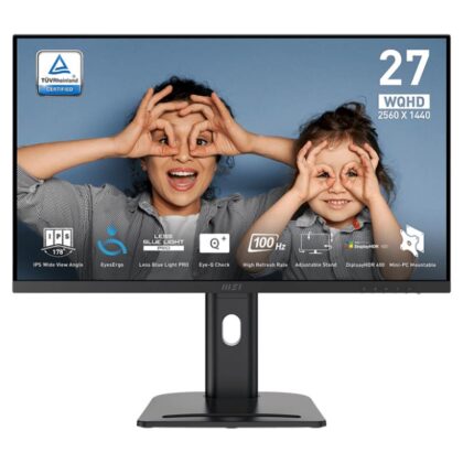 LCD Monitor MSI PRO MP273QP E2 27" Business Panel IPS 2560x1440 16:9 100Hz Matte 1 ms Speakers Swivel Pivot Height adjustable Tilt Colour Black PROMP273QPE2 PRO MP273QP E2 4711377170062