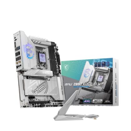 Mainboard MSI Intel Z890 LGA1851 ATX Memory DDR5 Memory slots 4 1xPCI-Express 1x 2xPCI-Express 16x 5xM.2 1xHDMI 1xAudio-In 1xAudio-Out 1xUSB 2.0 4xUSB 3.0 4xUSB 3.1 1xUSB-C 1xOptical S/PDIF 1xRJ45 2xThunderbolt MPGZ890EDGETIWIFI MPG Z890 EDGE TI WIFI 4711377260800