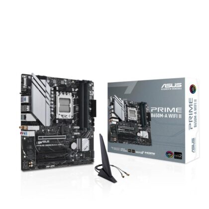 Mainboard ASUS AMD B650 Micro-ATX Memory DDR5 Memory slots 4 3xPCI-Express 4.0 16x 2xM.2 1x15pin D-sub 1xHDMI 1xDisplayPort 4xUSB 2.0 4xUSB 3.2 1xPS/2 1xRJ45 3xAudio port PRIMEB650M-AWIFIII PRIMEB650M-AWIFIII 4711387034934