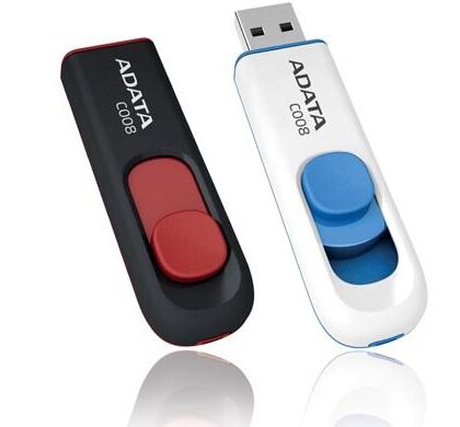 MEMORY DRIVE FLASH USB2 32GB/BLACK/RED AC008-32G-RKD A-DATA AC008-32G-RKD 4718050609659