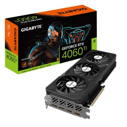 Graphics Card GIGABYTE NVIDIA GeForce RTX 4060 Ti 8 GB GDDR6 128 bit PCIE 4.0 16x 2xHDMI 2xDisplayPort GV-N406TGAMINGOC-8GD GV-N406TGAMINGOC-8GD 4719331313456