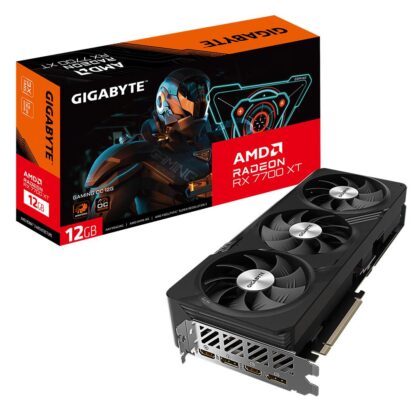 Graphics Card GIGABYTE AMD Radeon RX 7700 XT 12 GB GDDR6 192 bit PCIE 4.0 16x 2xHDMI 2xDisplayPort GV-R77XTGAMINGOC-12GD GV-R77XTGAMINGOC-12GD 4719331314446