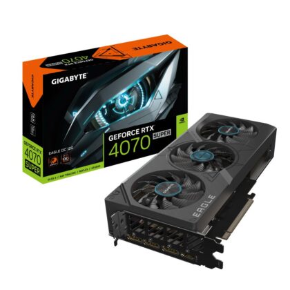 Graphics Card GIGABYTE NVIDIA GeForce RTX 4070 SUPER 12 GB GDDR6X 192 bit PCIE 4.0 16x GPU 2535 MHz 1xHDMI 3xDisplayPort GV-N407SEAGLE_OC-12GD GV-N407SEAGLE_OC-12GD 4719331354176