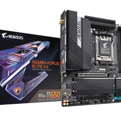 Mainboard GIGABYTE AMD B650 SAM5 Micro-ATX Memory DDR5 Memory slots 4 2xPCI-Express 4.0 16x 2xM.2 1xHDMI 1xDisplayPort 4xUSB 2.0 7xUSB 3.2 1xUSB-C 1xOptical S/PDIF 1xRJ45 2xAudio port B650MAORUSELITEAX1.3 B650MAORUSELITEAX1.3 4719331849399