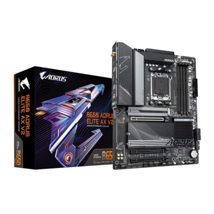 Mainboard GIGABYTE AMD B650 SAM5 ATX Memory DDR5 Memory slots 4 1xPCI-Express 16x 2xPCI-Express 2.0 16x 3xM.2 1xHDMI 1xDisplayPort 4xUSB 2.0 7xUSB 3.2 1xUSB-C 1xRJ45 3xAudio port B650AELITEAXV2 B650AELITEAXV2 4719331859381