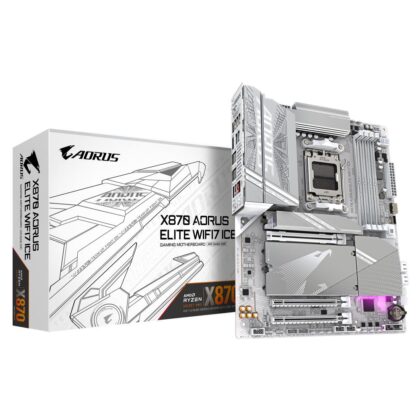 Mainboard GIGABYTE AMD X870E SAM5 ATX Memory DDR5 Memory slots 4 1xPCI-Express 3.0 2x 1xPCI-Express 4.0 4x 1xPCI-Express 5.0 16x 4xM.2 1xHDMI 4xUSB 2.0 6xUSB 3.2 2xUSB-C 1xOptical S/PDIF 1xRJ45 2xAudio port X870AELITEWF7ICE X870AELITEWF7ICE 4719331864682