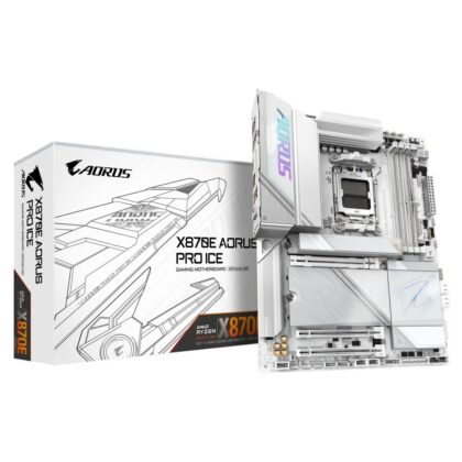 Mainboard GIGABYTE AMD X870E SAM5 ATX Memory DDR5 Memory slots 4 1xPCI-Express 3.0 4x 1xPCI-Express 4.0 4x 1xPCI-Express 5.0 16x 4xM.2 1xHDMI 2xUSB 2.0 7xUSB 3.2 2xUSB-C 1xOptical S/PDIF 1xRJ45 2xAudio port X870EAORUSPROICE X870E AORUS PRO ICE 4719331864798