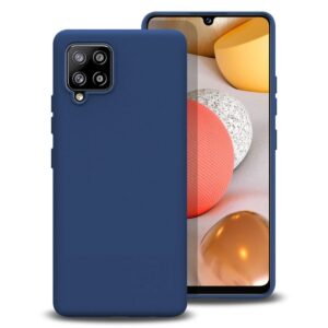 Mocco Liquid Silicone Soft Back Case for Samsung Galaxy A42 5G Blue MO-LQ-SA-A42-BL 4752168094389