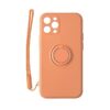 Mocco Pastel Ring Silicone Back Case for Apple iPhone 12 Max Orange MO-RIN-AP-IP-12PMAX-OR 4752168100516