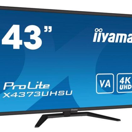 LCD Monitor IIYAMA 43" 4K Panel VA 3840x2160 16:9 60Hz Matte 3 ms Speakers Tilt Colour Black X4373UHSU-B1 X4373UHSU-B1 4948570118519