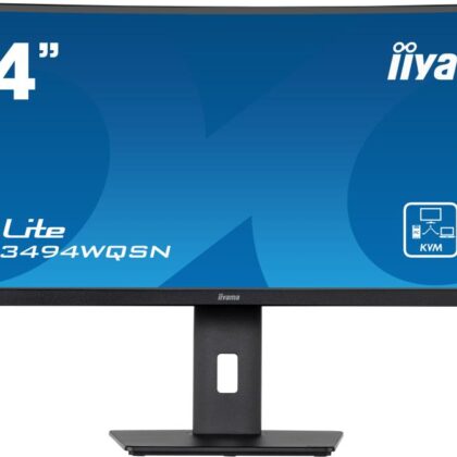 LCD Monitor IIYAMA XCB3494WQSN-B5 34" Curved/21 : 9 Panel VA 3440x1440 21:9 Matte 0.4 ms Speakers Swivel Height adjustable Tilt Colour Black XCB3494WQSN-B5 XCB3494WQSN-B5 4948570121410