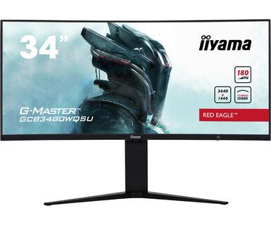 LCD Monitor IIYAMA 34" Gaming/Curved/21 : 9 Panel VA 3440x1440 21:9 180Hz Matte 0.4 ms Speakers Height adjustable Tilt Colour Black GCB3480WQSU-B1 GCB3480WQSU-B1 4948570122257