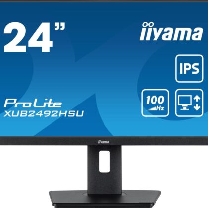 LCD Monitor IIYAMA XUB2492HSU-B6 24" Panel IPS 1920x1080 16:9 Matte 0.4 ms Speakers Swivel Pivot Height adjustable Tilt Colour Black XUB2492HSU-B6 XUB2492HSU-B6 4948570122578