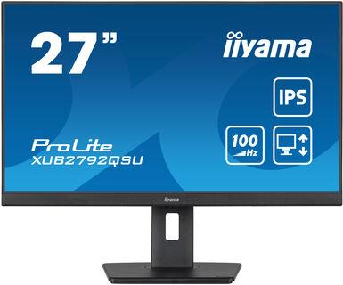 LCD Monitor IIYAMA 27" Business Panel IPS 2560x1440 16:9 100Hz Matte 0.4 ms Speakers Swivel Pivot Height adjustable Tilt Colour Black XUB2792QSU-B6 XUB2792QSU-B6 4948570122615