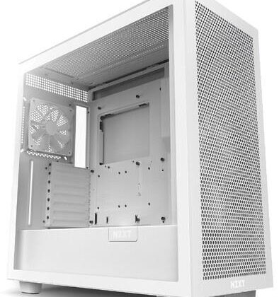 Case NZXT H7 Flow MidiTower ATX EATX MicroATX MiniITX Colour White CM-H72FW-01 CM-H72FW-01 5056547205519