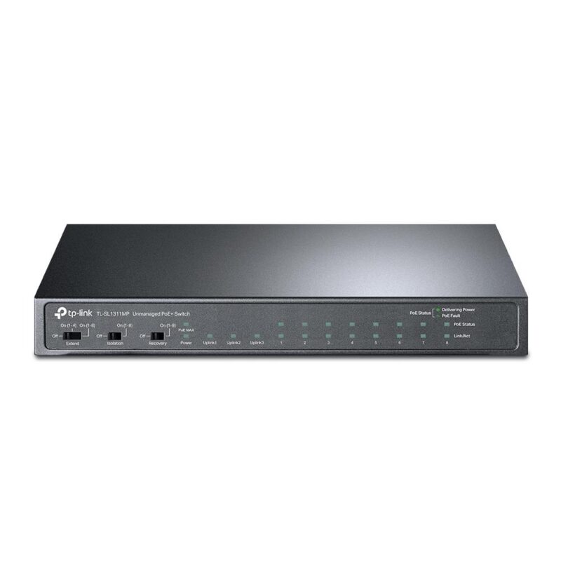 Switch TP-LINK 1x10Base-T / 100Base-TX PoE+ ports 8 124 Watts TL-SL1311MP TL-SL1311MP 6935364006259