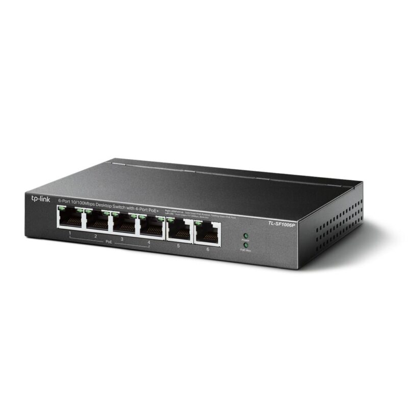 Switch TP-LINK TL-SF1006P Desktop/pedestal 6x10Base-T / 100Base-TX PoE+ ports 4 TL-SF1006P TL-SF1006P 6935364030933