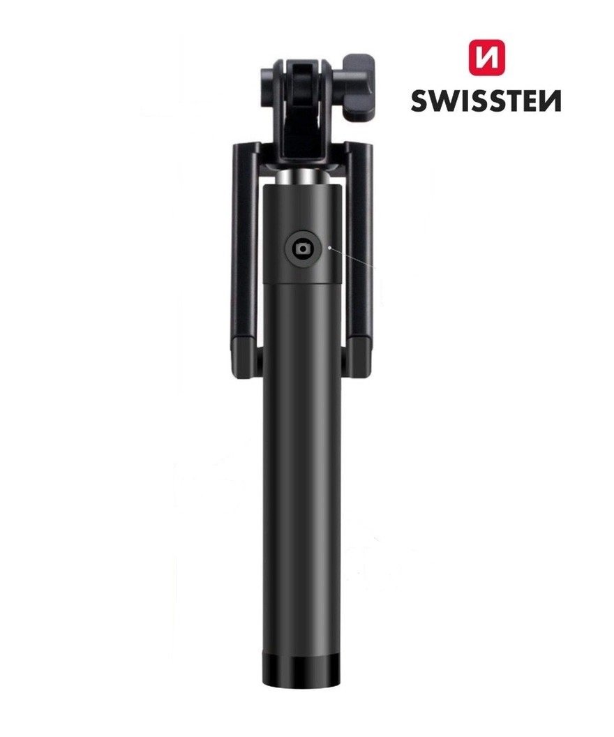 Swissten Wired Selfie Stick Black SW-SELF-BK 8595217443525