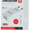 Swissten Smart IC Travel Charger 2x USB 2.1A with Lightning (MD818) Cable 1.2 m White SW-SET-2X2.1AWCLIH-WH 8595217464445