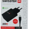 Swissten Smart IC Travel Charger 2x USB 2.1A with Lightning (MD818) Cable 1.2 m Black SW-SET-2X2.1AWCLIH-BK 8595217464452