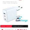 Swissten GaN Travel Charger 2 x USB-C / USB / 70W 22054100 8595217476639