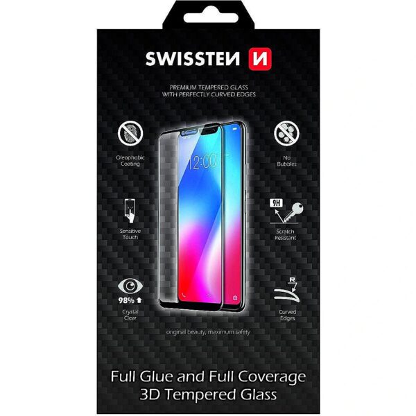 Swissten Ultra Durable Full Face Tempered Glass Apple iPhone 13 Pro Max Black 64701889 8595217477759