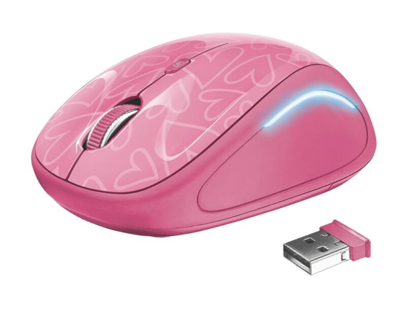 MOUSE USB OPTICAL WRL YVI FX/PINK 22336 TRUST 22336 8713439223361