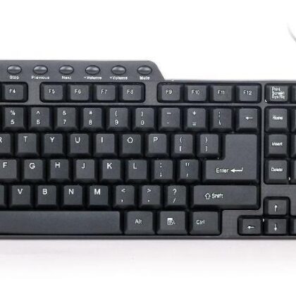 KEYBOARD MULTIMEDIA USB ENG/BLACK KB-UM-104 GEMBIRD KB-UM-104 8716309091138