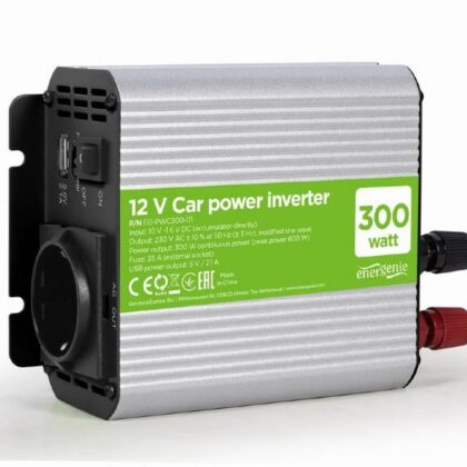 POWER INVERTER CAR 12V 300W/EG-PWC300-01 GEMBIRD EG-PWC300-01 8716309119429