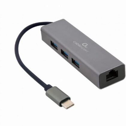 I/O ADAPTER USB-C TO LAN RJ45/USB HUB A-CMU3-LAN-01 GEMBIRD A-CMU3-LAN-01 8716309120494