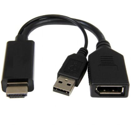 I/O ADAPTER HDMI TO DP/BLACK A-HDMIM-DPF-01 GEMBIRD A-HDMIM-DPF-01 8716309121484