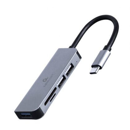 I/O HUB USB-C 3PORT+CR/UHB-CM-CRU3P1U2P2-01 GEMBIRD UHB-CM-CRU3P1U2P2-01 8716309124232