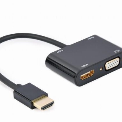 I/O ADAPTER HDMI TO HDMI/VGA/A-HDMIM-HDMIFVGAF-01 GEMBIRD A-HDMIM-HDMIFVGAF-01 8716309124409