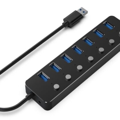 I/O HUB USB3 7PORT/UHB-U3P7P-01 GEMBIRD UHB-U3P7P-01 8716309124676